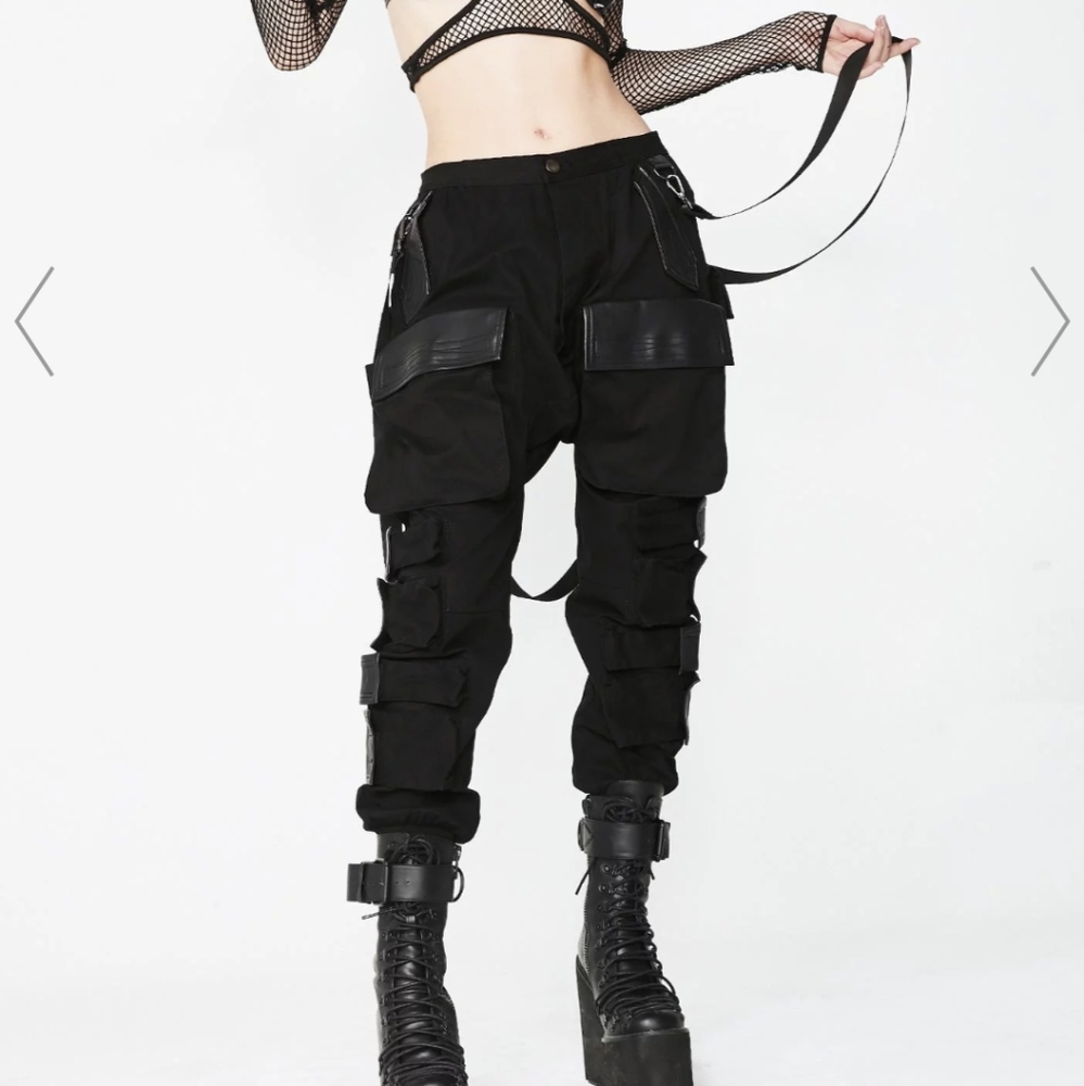 Club exx commander smoke unisexx black cargo pants